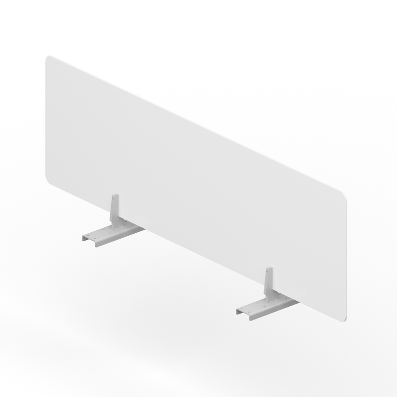 Экран фронтальный (плексиглас), h.39,2см для стола bench ш. 120см (с кронштейнами, крепление к 1-й столешнице)