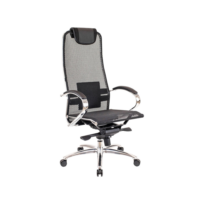 Кресло для персонала Deco ткань-сетка черная