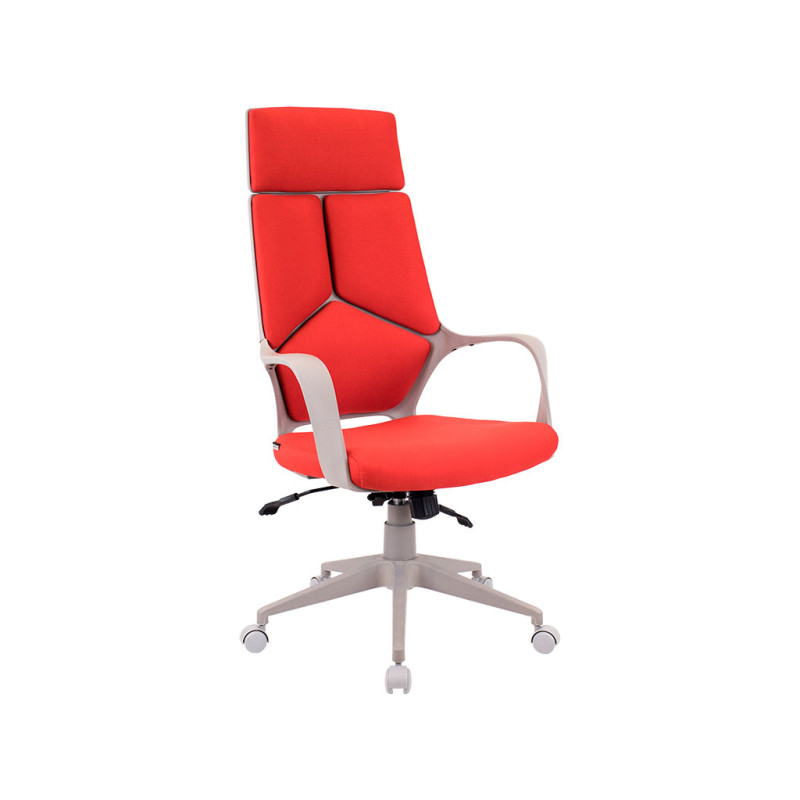 Кресло для персонала Trio Grey (ткань красная)