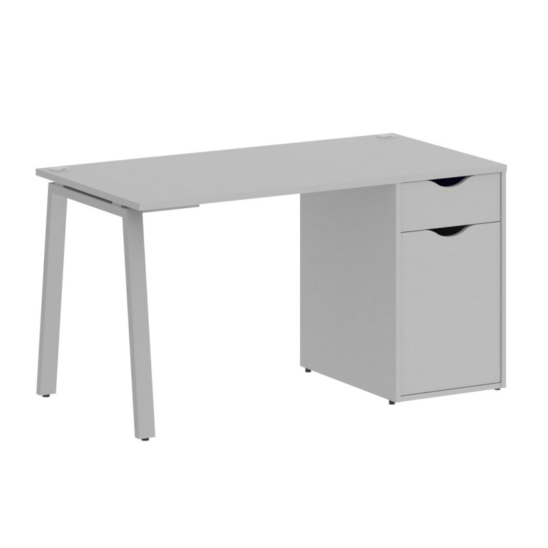 Home Office Стол письменный VR.SP-3-138.1.A Серый/Серый металл 1380*720*750