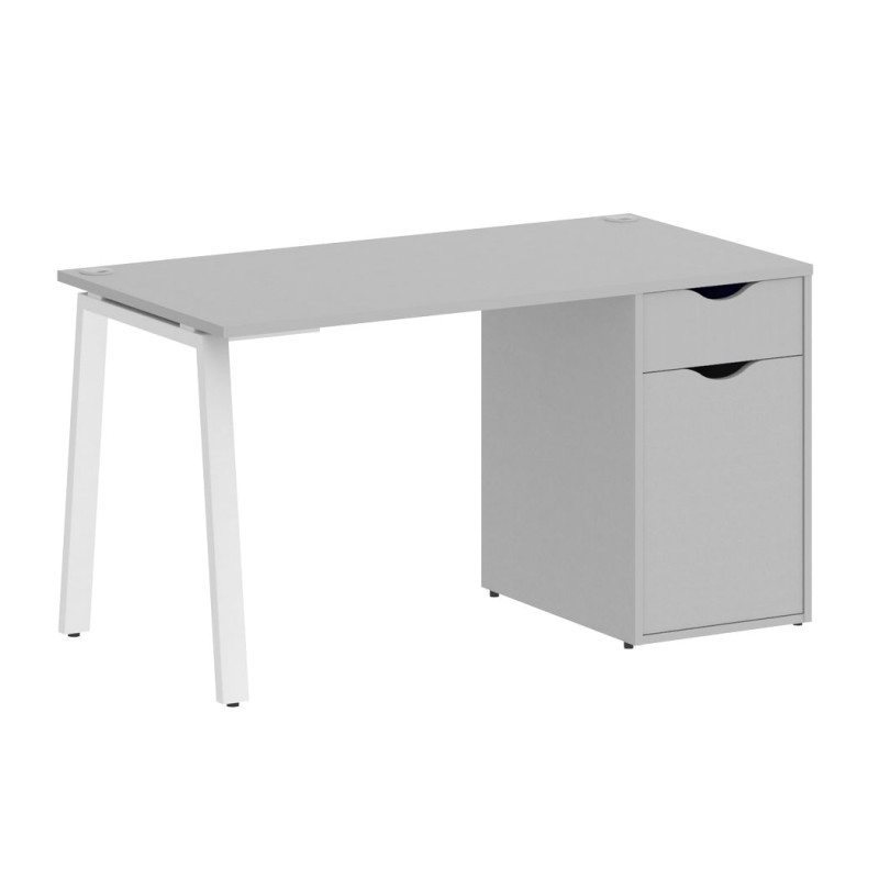 Home Office Стол письменный VR.SP-3-138.1.A Серый/Белый металл 1380*720*750