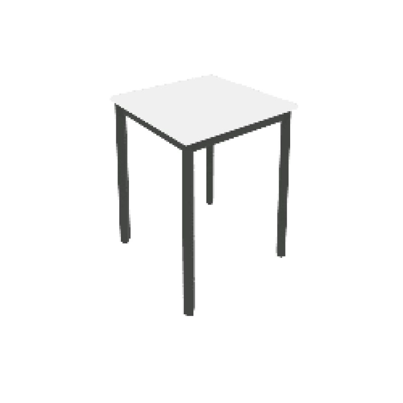 Slim Стол письменный на металлокаркасе С.СП-1.1 Белый/Антрацит металл 600*600*750