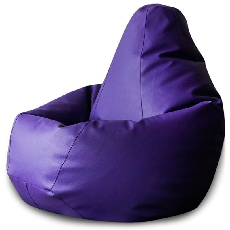 Кресло Мешок Груша Фиолетовая ЭкоКожа (L, Классический)