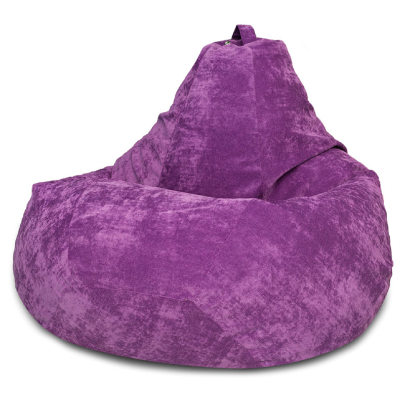 Кресло Мешок Груша Фиолетовый Микровельвет (2XL, Классический)