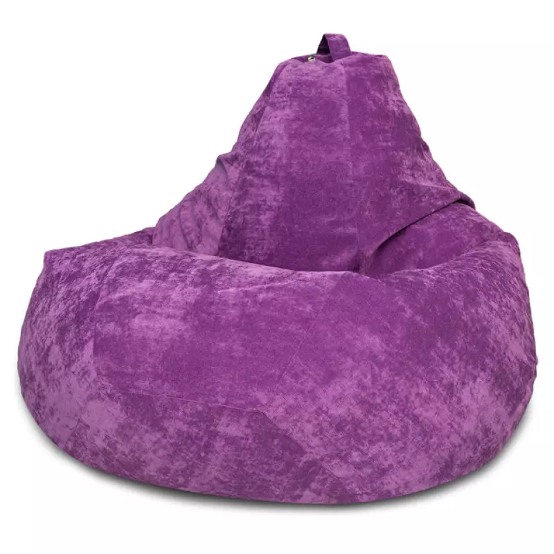 Кресло Мешок Груша Фиолетовый Микровельвет (2XL, Классический)