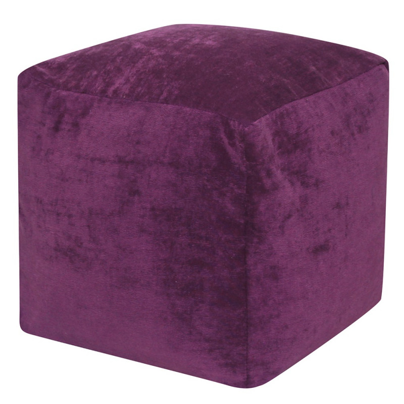 Пуфик Куб Фиолетовый Микровельвет (Классический)