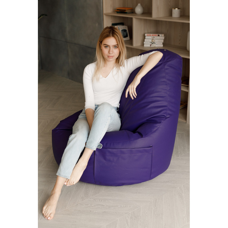 Кресло Комфорт Фиолетовое ЭкоКожа (Классический)