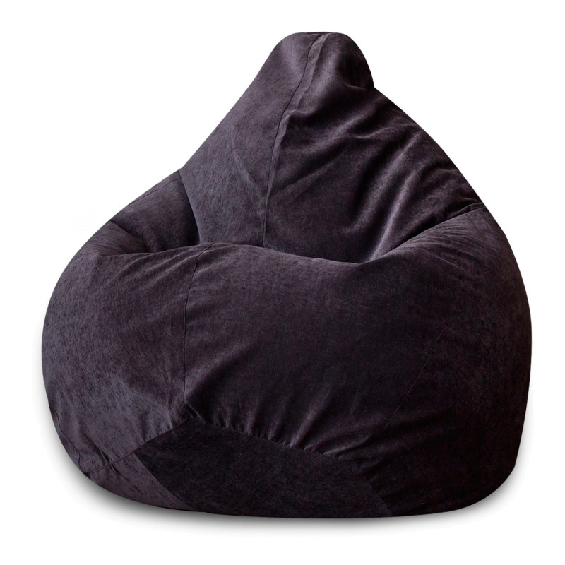 Кресло Мешок Груша Темно-Серый Микровельвет (XL, Классический)