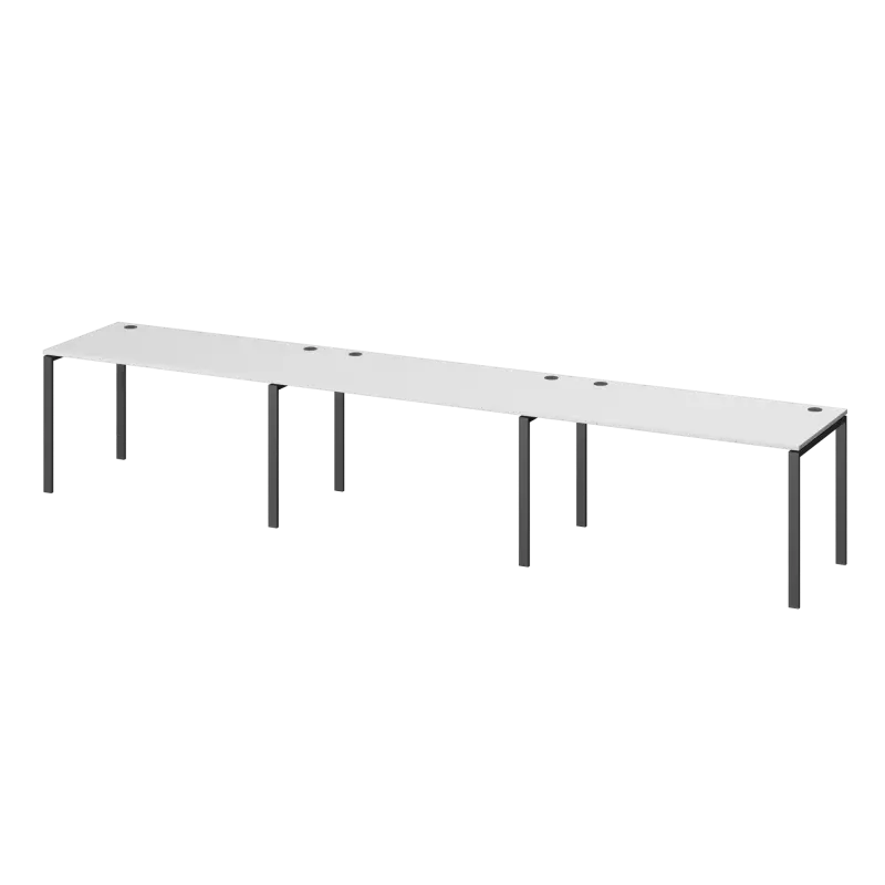 Бенч-система на 3 рабочих места АМБЛ-004.60-3 белый/антрацит